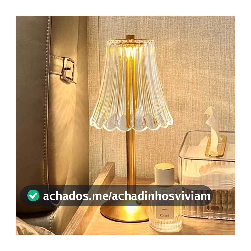 Luminária Abajur de Mesa com Barra de LED para Iluminação Interna, Sensor de Toque, Sem Fio e Três Cores