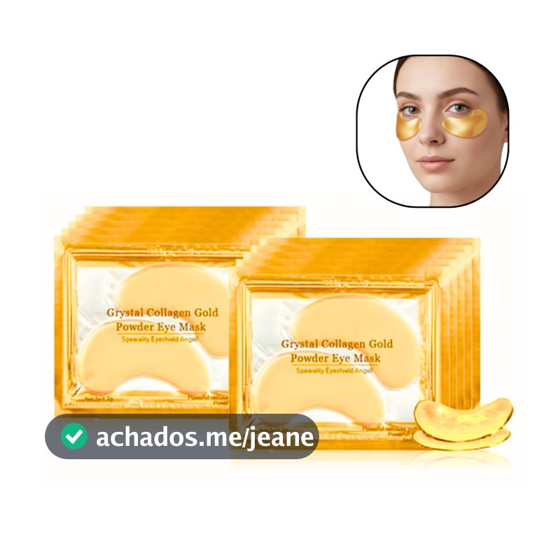Kit 100 Máscaras Colágeno Trata Olheiras Adesivo Antirrugas Gel Pads Skin Care Tratamento Olhos