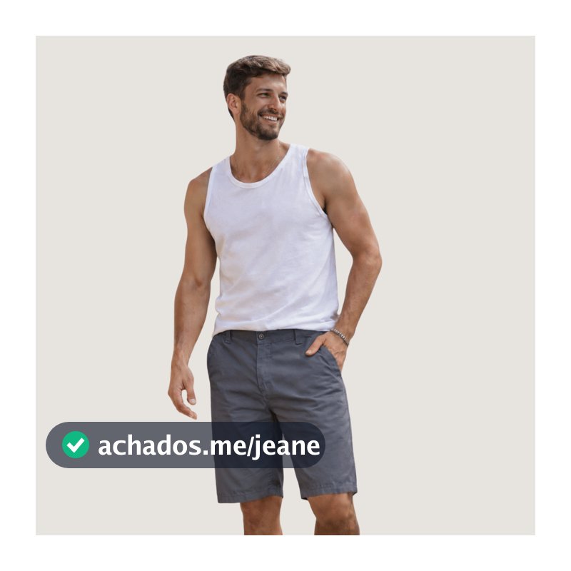 Bermuda Sarja 100% Algodão Leve Masculina Casual Confortável Cintura Ajustável Verão Dia a Dia Moda Premium