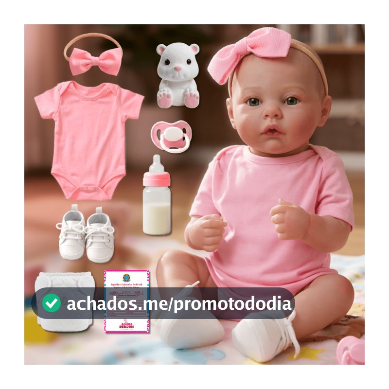 Bebê Reborn Boneca Silicone 48cm Menina Realista Pintado Original Olhos Azuis