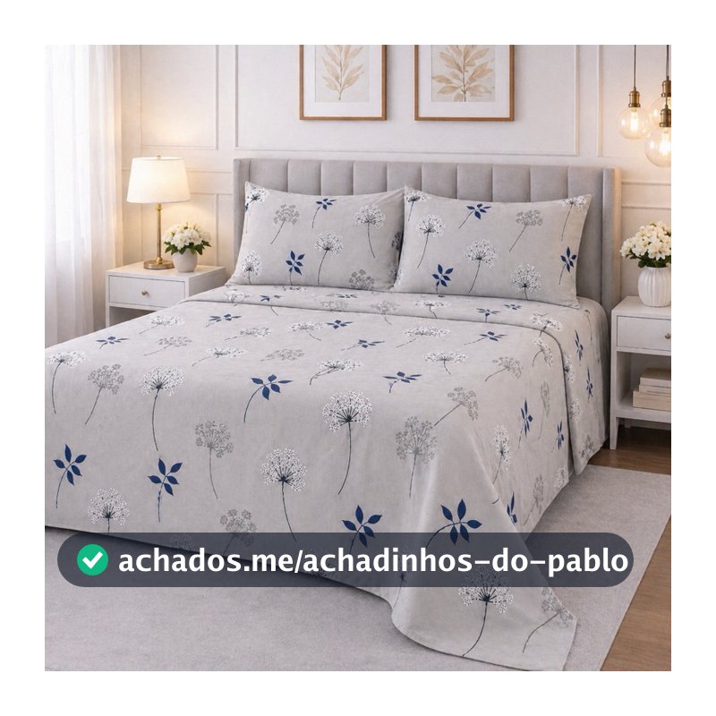 JOGO DE CAMA Queen 500 Fios Percal Toque Algodão + 2 Fronhas 50x70 | Cobre Leito Luxo Sem Elástico