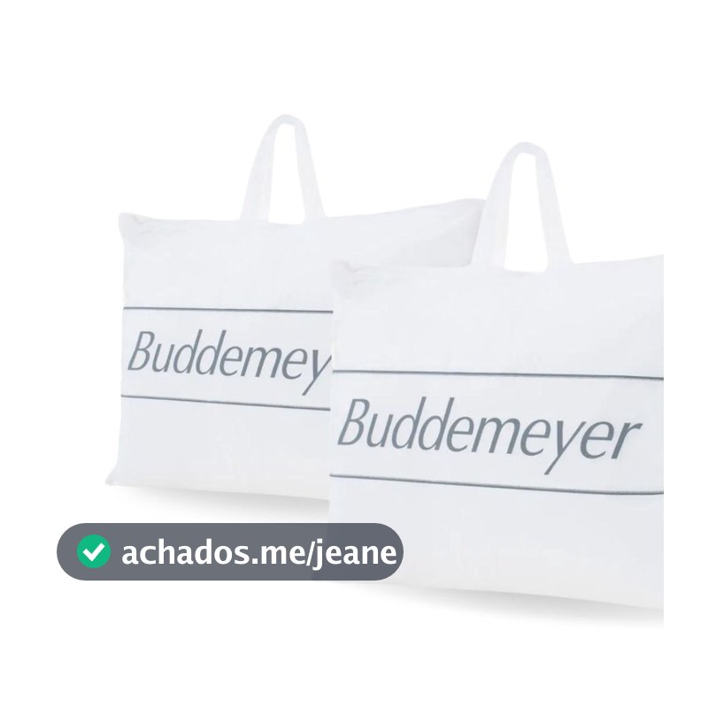 Kit 2 Travesseiros Toque De Pluma Buddemeyer 50x70cm Algodão Cetim 233 Fios Branco