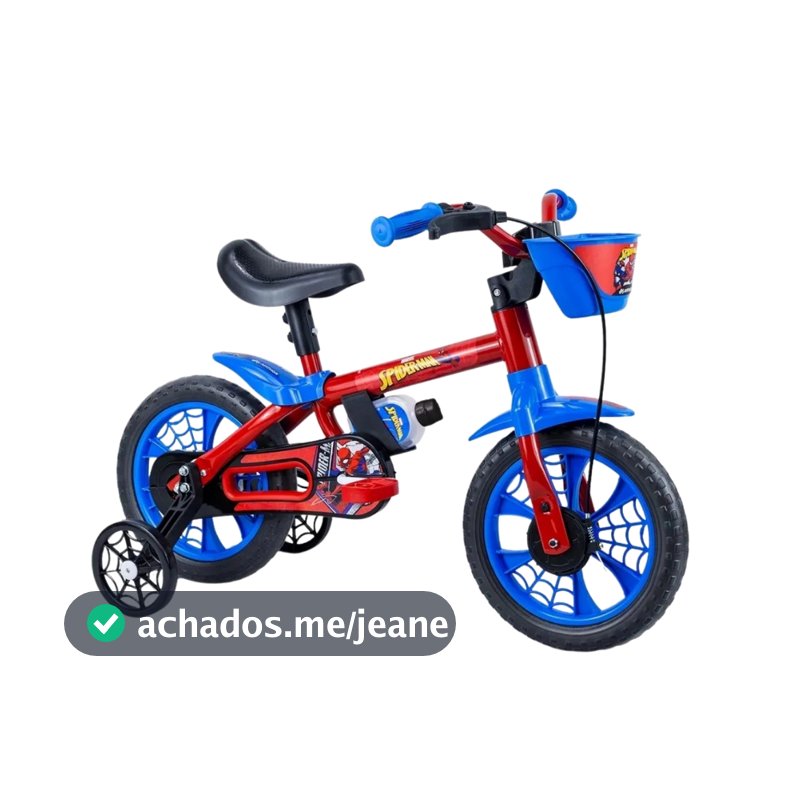Bicicleta Infantil Menino Homem Aranha 1-4 Anos Nathor Aro 12