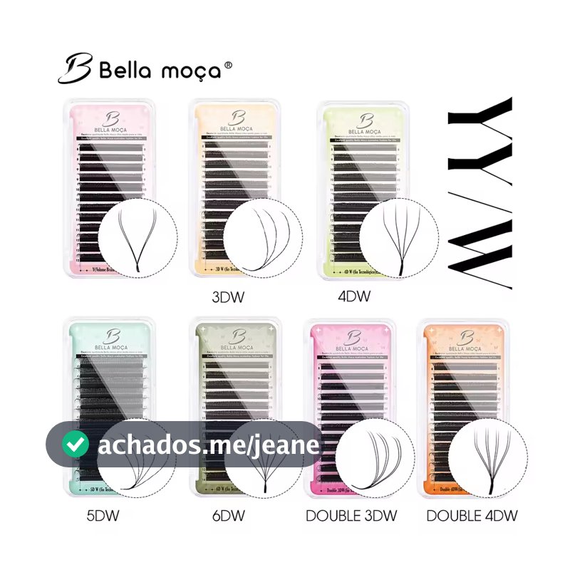 Bella moça YY/3D/4D/5D/6D/8D W Cílios 0.07 D/M Curl Natural Macio Cílios Profissionais Envio Do Brasil