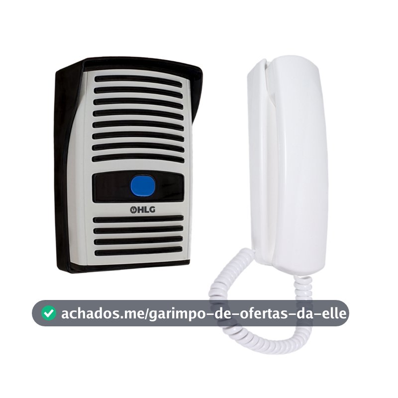 Kit Porteiro Interfone Eletronico HLG som alto bivolt