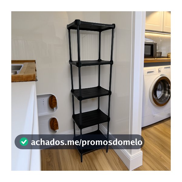 Estante modular organizadora PLÁSTICO super resistente PRETA multiuso