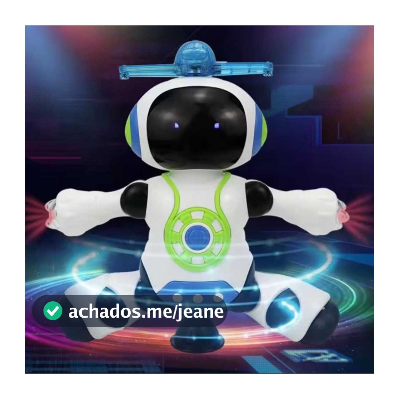 Brinquedo Musical Robot Dança Gira 360 Graus  Som e Show De Luzes E Movimentos 2603