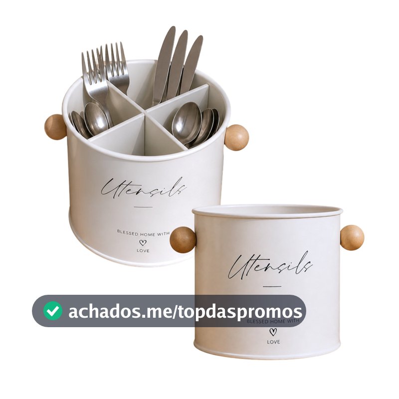 Porta Talheres Utensílios De Metal Para Cozinha Organizador