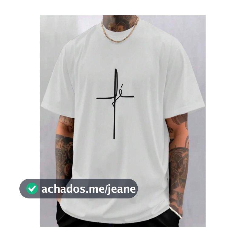 Camisa Camiseta Fé Masculino Feminino Casual 100% Algodão