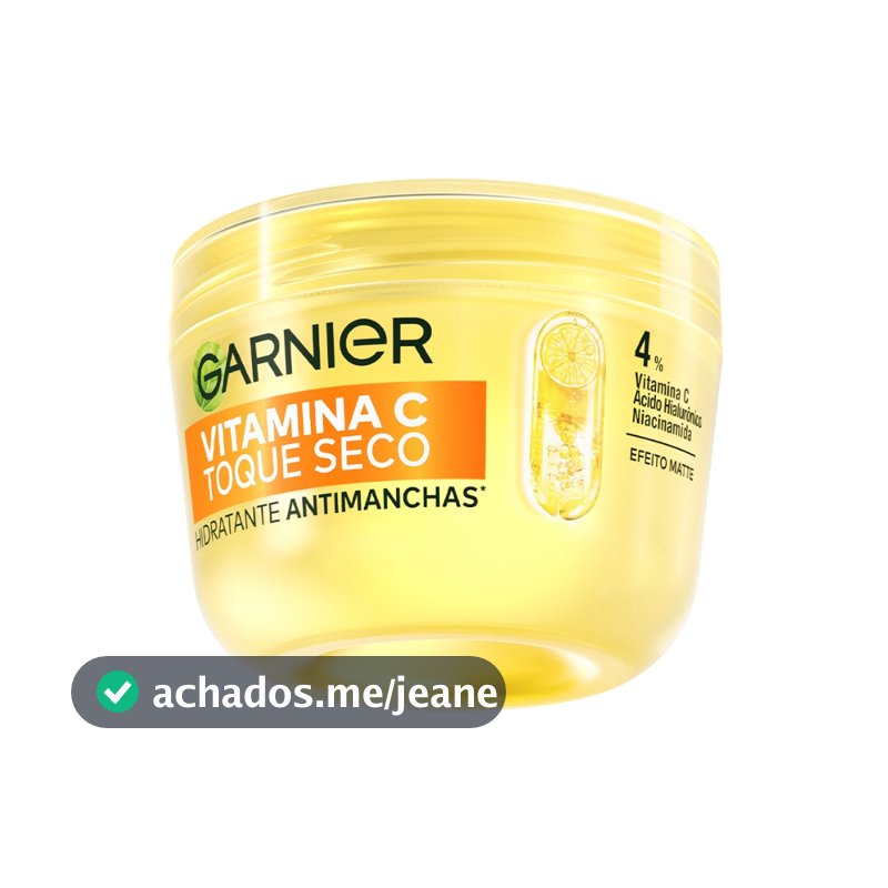 Gel Creme Hidratante Facial Antimanchas Toque Seco Vitamina C, Controla a Oleosidade e Uniformiza a Pele, Garnier, 85g