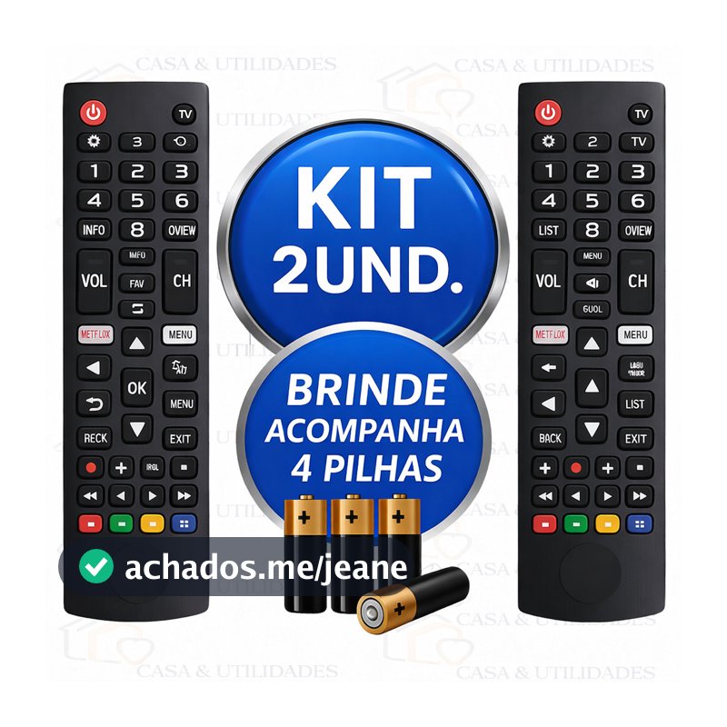 Kit  Controle Remoto LG Smart TV  Compatível LCD LED HDTV UHD OLED 3D 4K