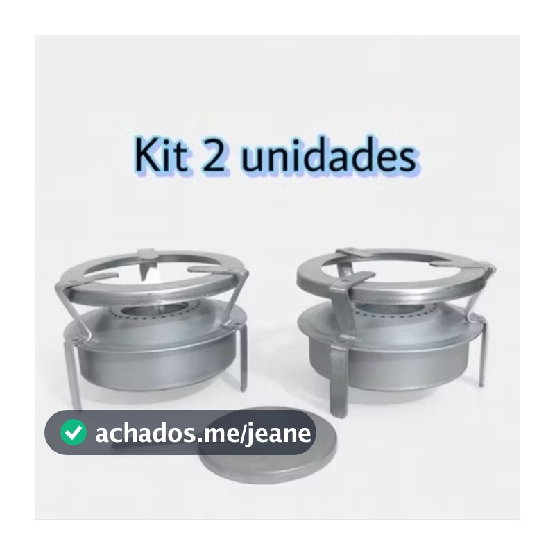 02  fogão portátil 1 boca espiriteira A àlcool sem pintura