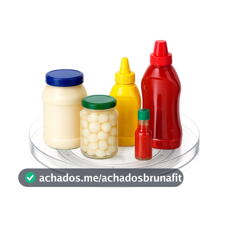 Organizador Giratório Dry Coza 29x3,2cm Cor Cristal - Organização de Geladeira