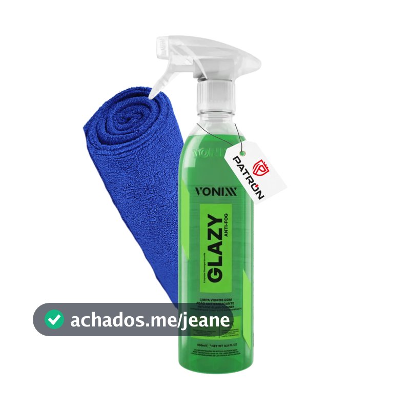 Glazy Anti Fog Vonixx 500ml Anti Embaçante P/ Vidros + Pano