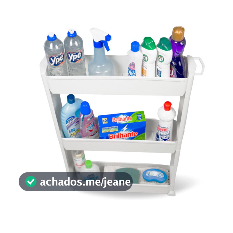 Armário Multiuso Com Rodinhas Organizador De Cozinha E Lavanderia Prateleira