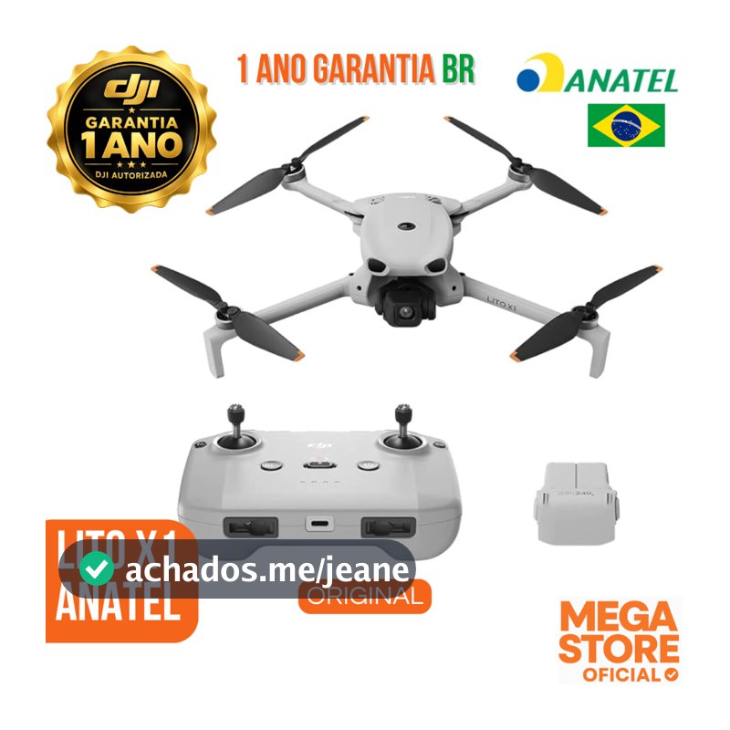 Drone DJI Lito X1 Standard Homologado Anatel 1Ano Garantia Nacional BR -  Dji081