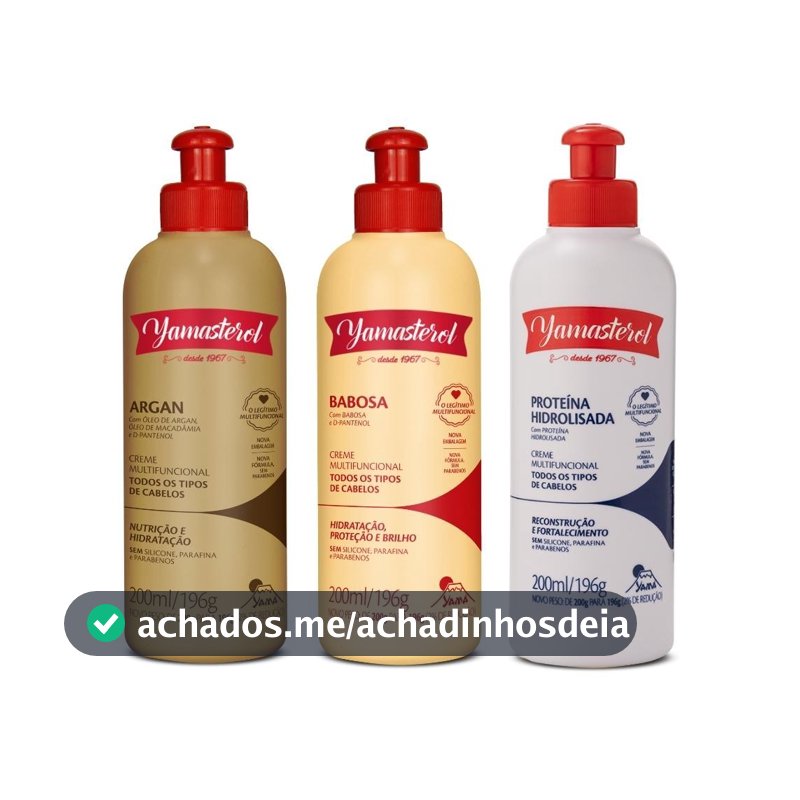 Kit 3 Yamasterol Cronograma Reparação Intensa Yamá 200ml