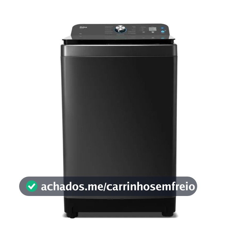 Máquina de Lavar 14 Kg Philco Preto PLR14B 12 Programas de Lavagem
