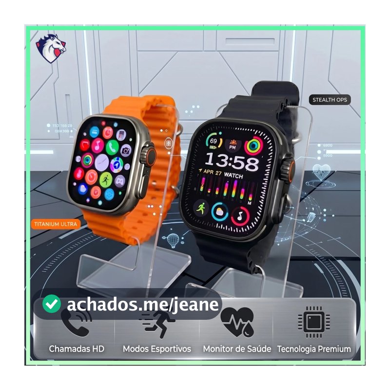 Smartwatch 10 Ultra Plus Bluetooth Relógio Inteligente para Esporte Trabalho Academia Chamada