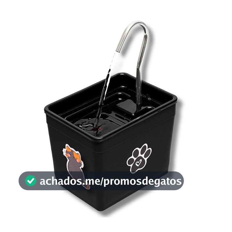 Bebedouro Fonte para Gatos Automático Silencioso Bivolt, Água Corrente Estimula Hidratação Econômico