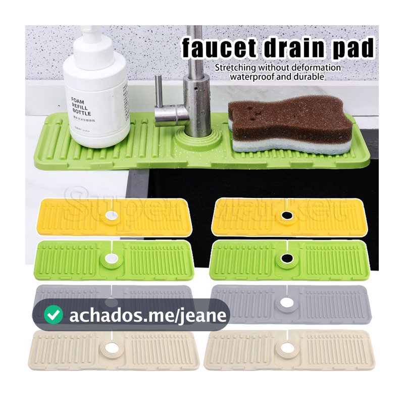 Protetor de Torneira Silicone - Tapete Absorvente Cozinha e Banheiro