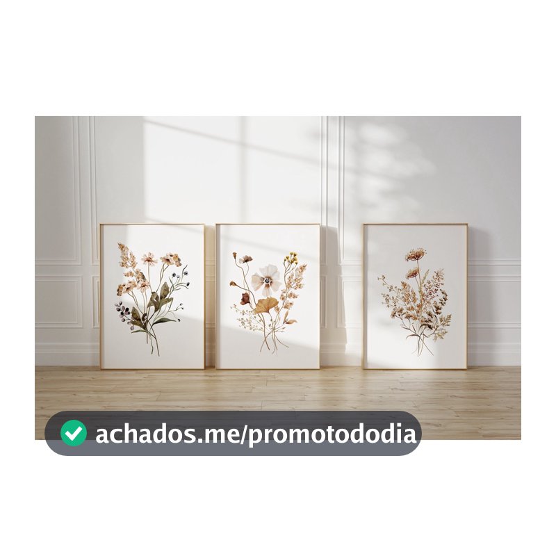 Quadro Decorativo Folhas Tropical Botânico minimalista ,