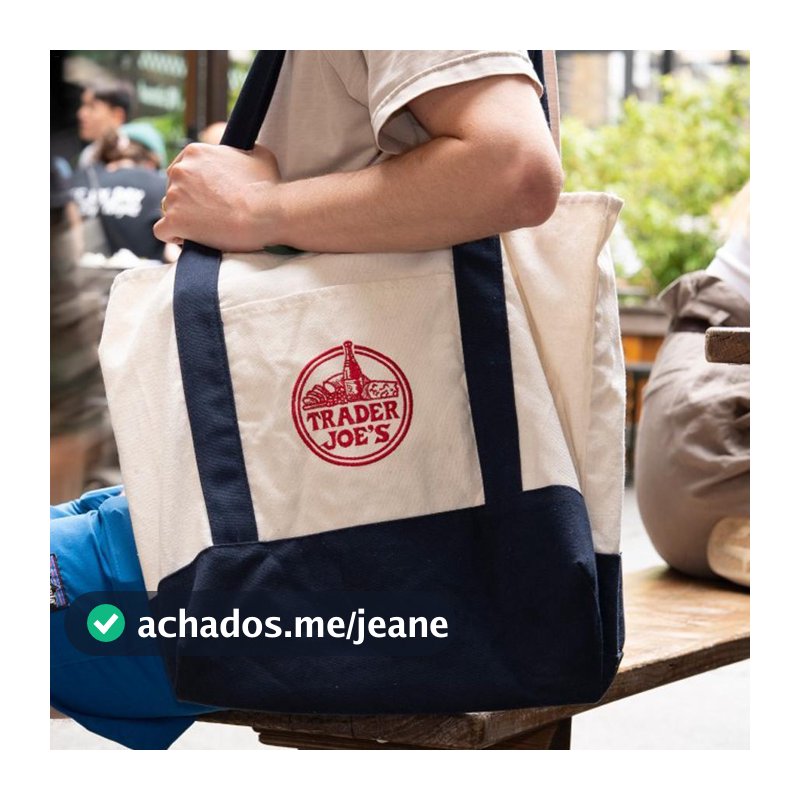 Sacola Grande Trader Joe Bolsa De Compras De Lona Reutilizável Dobrável Lavável Na Moda Para Viagens