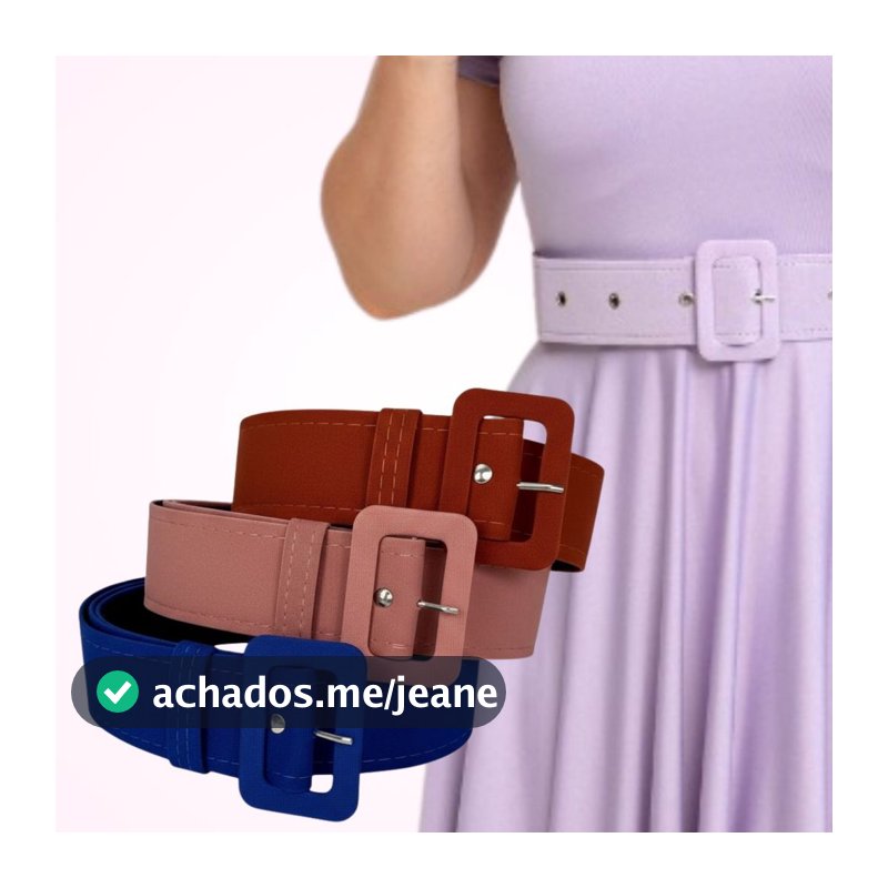 Cinto Fashion Liso Forrado Fivela Quadrada Suplex Moda Em Alta Unitário