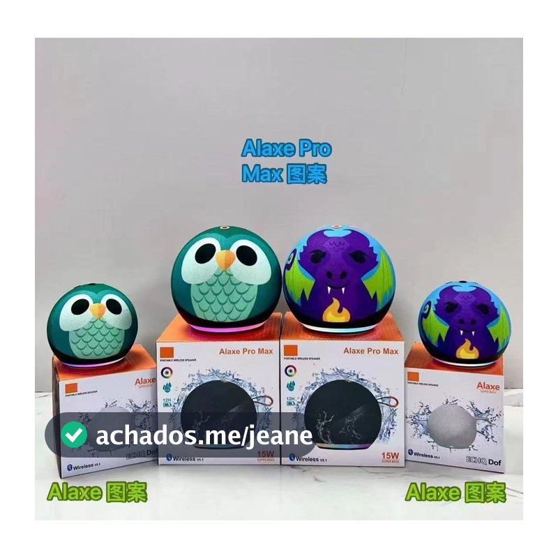 Alaxe Caixa de Som Alta Qualidade Echo Dot 5 Geração Alto Falante Coruja Dragão