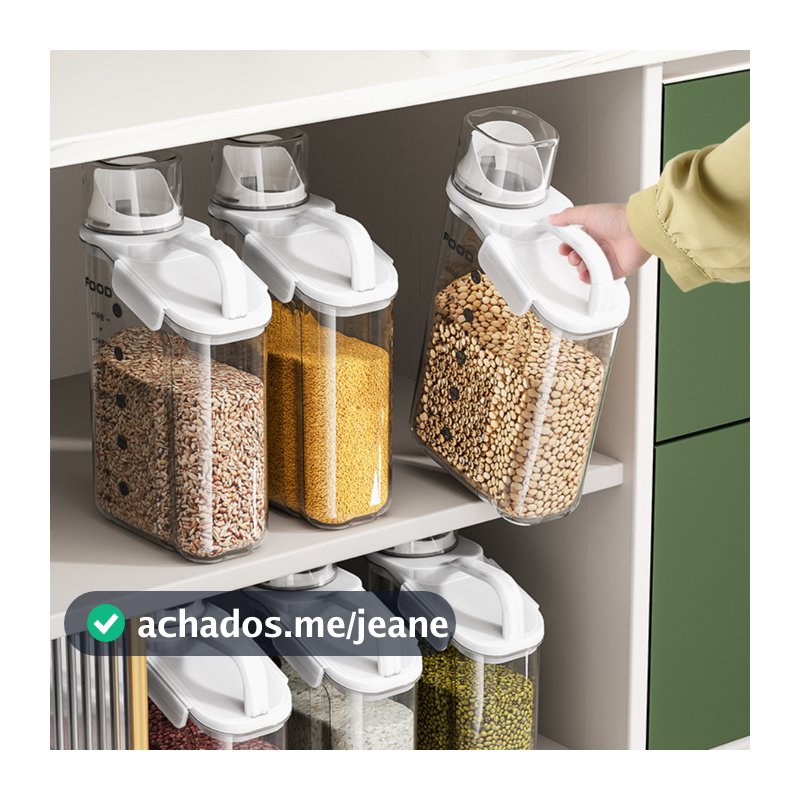 Dispenser com Trava Hermética Bico e Copo Dosador OffWhite –AlvesPlastic