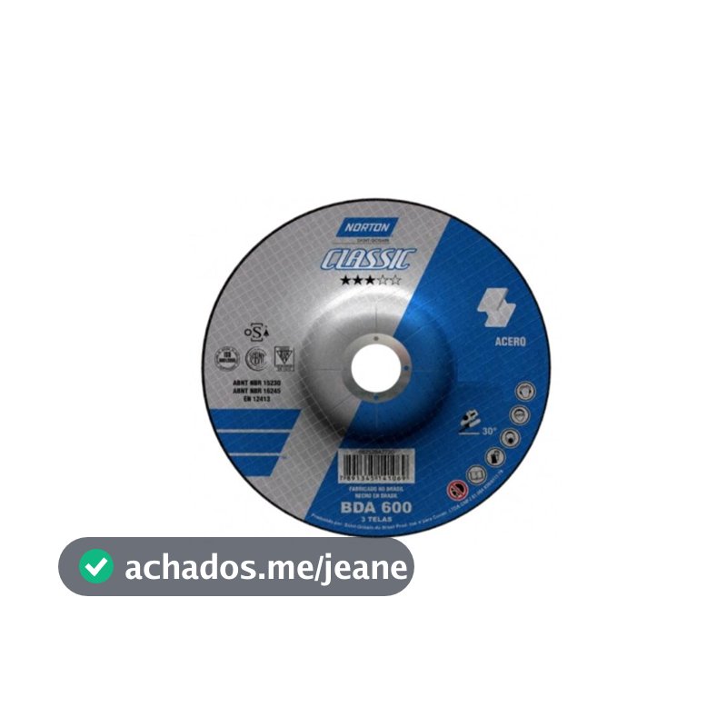 Disco Desbaste 7'' X 1/4'' X 7/8'' BDA 600 - Norton