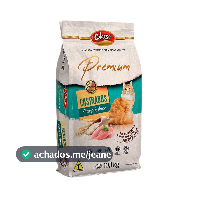 Ração Colosso Premium Gato Castrado 10 Kg Frango