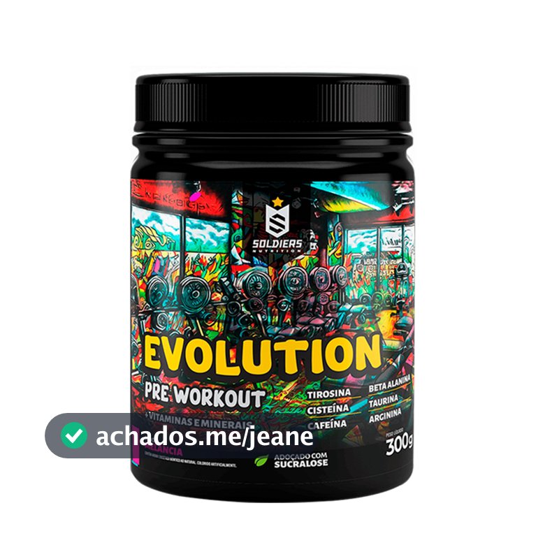 Pré Treino Evolution 300g Soldiers Nutrition Pre Workout Termogênico Energia Foco Resistência Academia