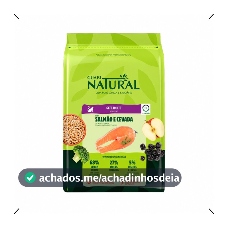 RAÇÃO GUABI NATURAL GATO ADULTO SALMAO 7,5KG