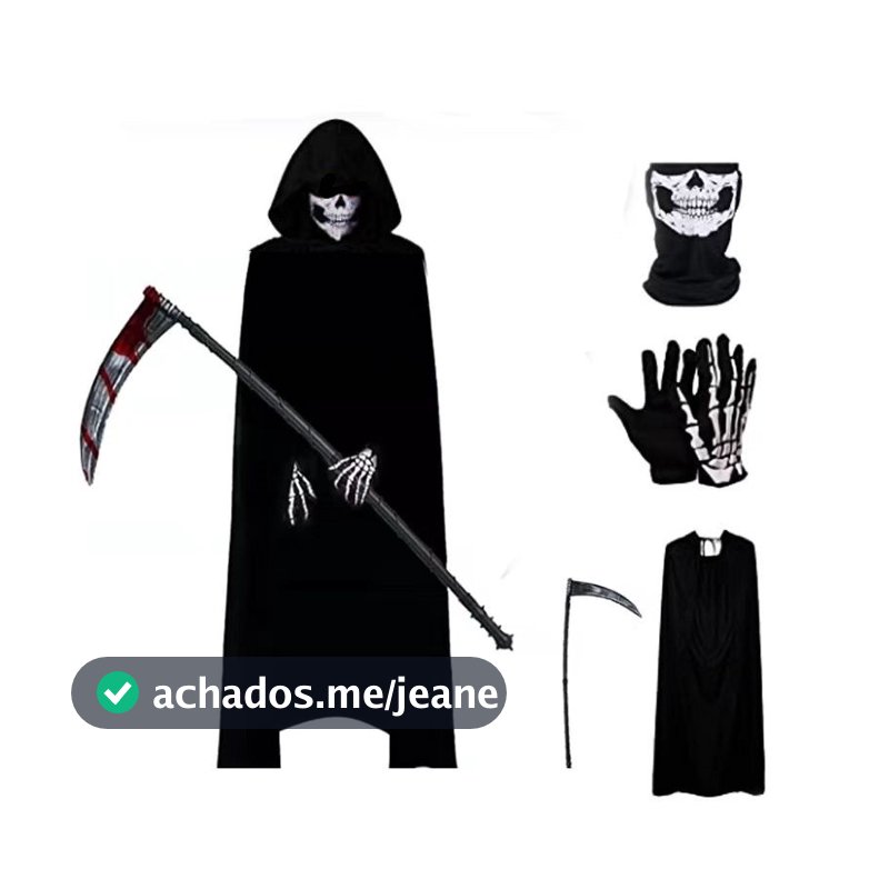 2026 Halloween Mortal Grim Reaper Traje Capa Conjunto Para Crianças Adultos Cosplay Com Foice Vestido Assustador Das Mul