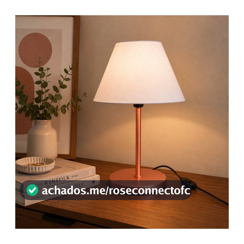 Luminária de Mesa Abajur Cúpula Injetada para Escritório Quarto Recepção Decoração Sala Moderno