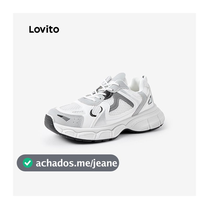 Lovito Tênis Casual Liso Com Sola Grossa E Respirável Estilo Coreano Para Pickleball Para Uso Diário E Atividades Ao Ar Livre Para Mulheres LFA45281