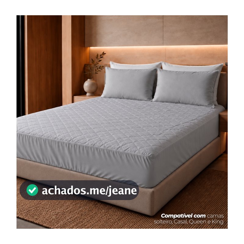 Capa Protetora Impermeável Com Elástico Colchão Cama Matelado