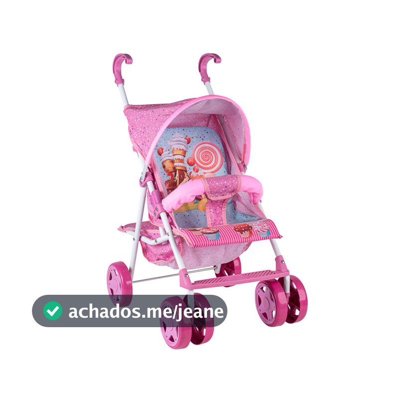 Carrinho de boneca cupcake luxo - Baby Hercules