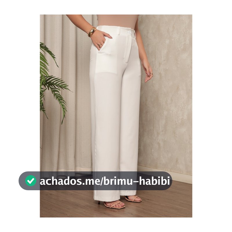 Calça Pantalona de alfaiataria Social Com Bolso