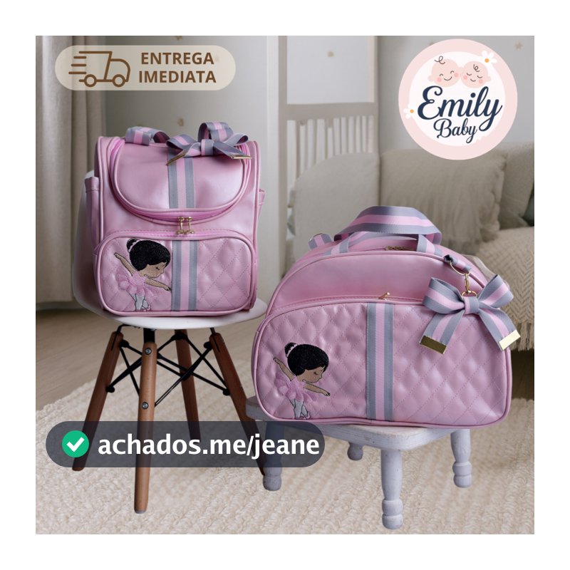 Bolsa Maternidade Grande e Mochila de Bebe Bailarina Impermeável Luxo Premium Mamãe Multifuncional