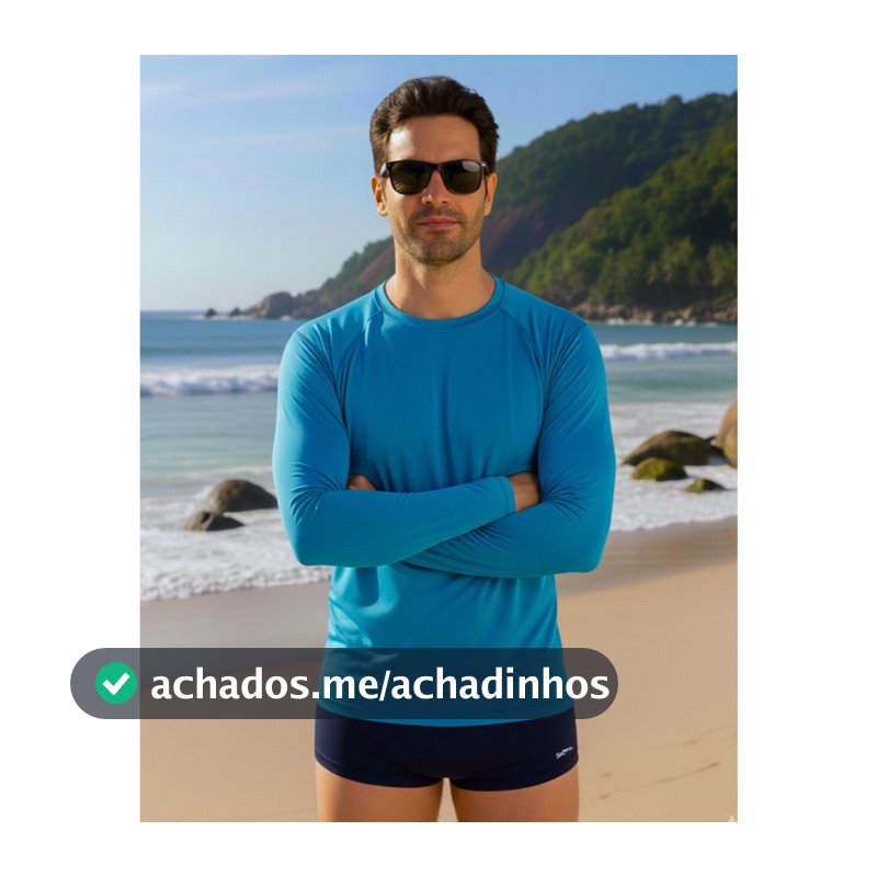 Kit Sunga Boxer Masculina Camisa Térmica Proteção Solar Comprida P ao GG Malha Fria Secagem Rápida