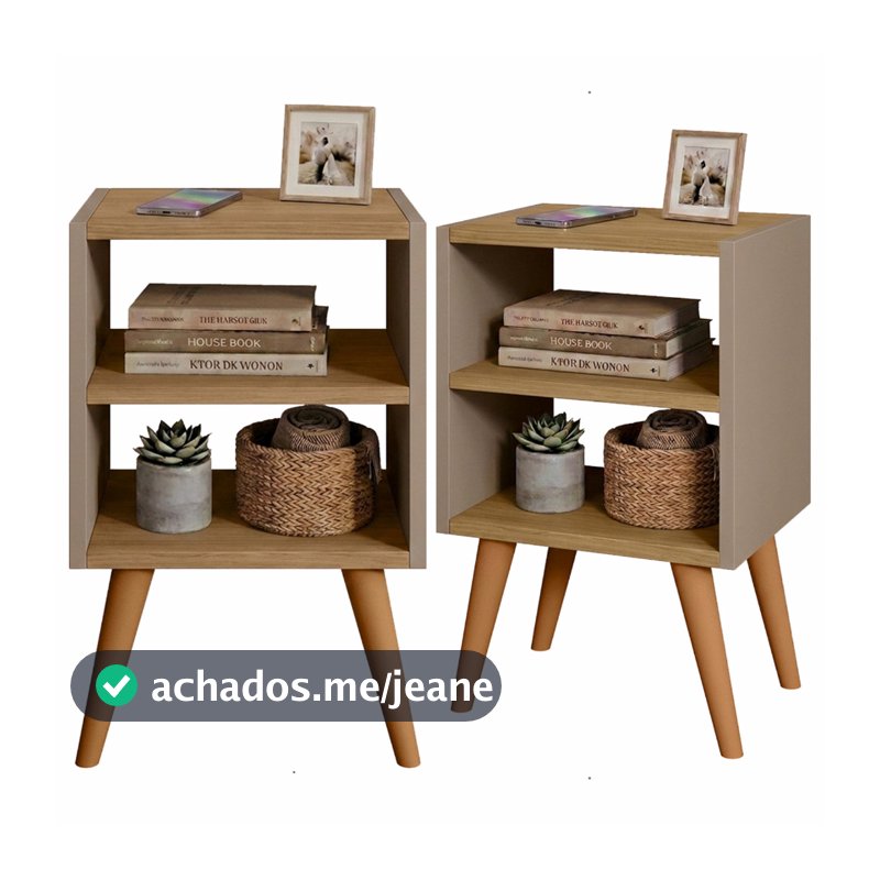 Kit 2 Mesa De Cabeceira Mesa Decorativa Quarto Melissa - São 2 UNIDADES, OFERTA RELAMPAGO