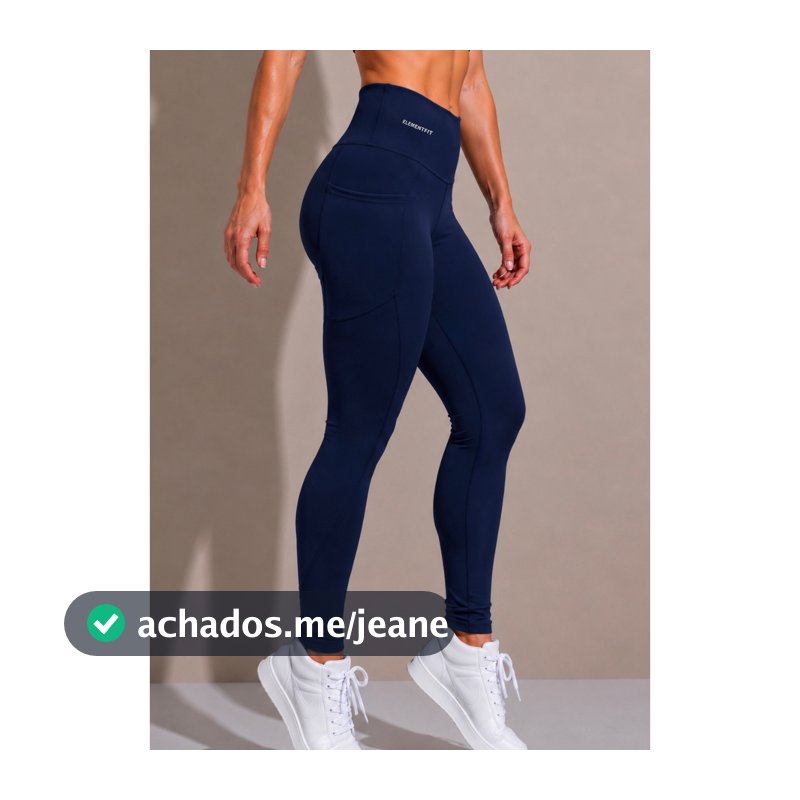 Calça Legging Suplex Poliamida C/ Bolso Lateral Corrida
