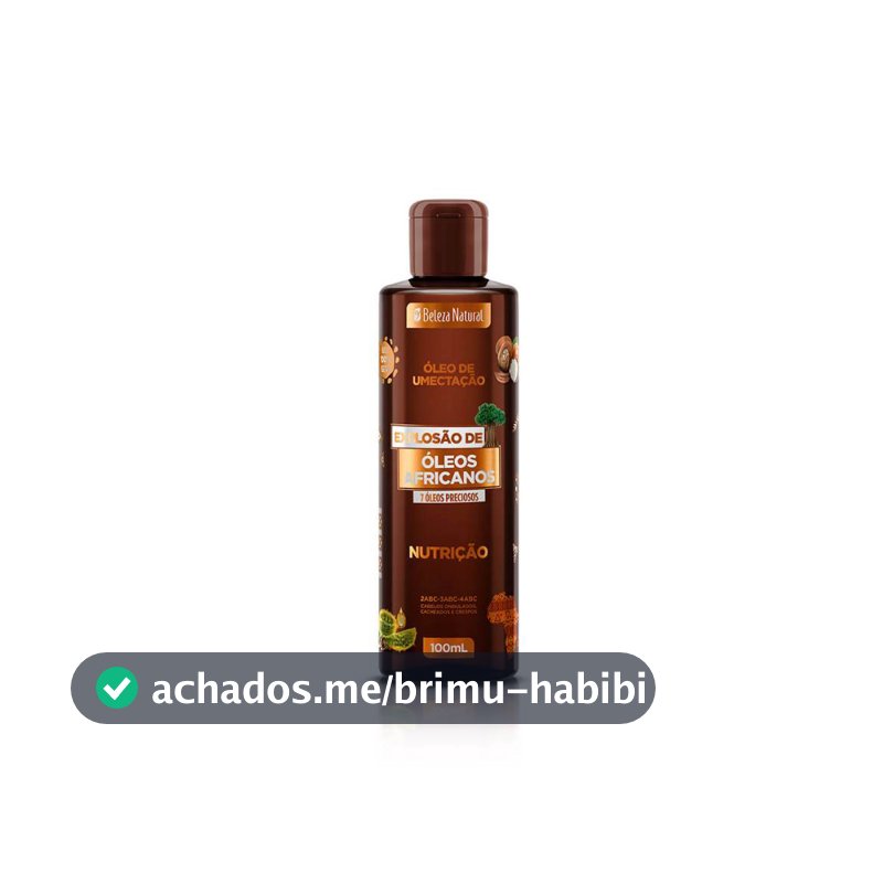 Óleo de Umectação Explosão de Óleos Africanos 100ml bn.Cachos