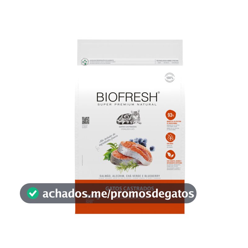 Ração Biofresh Gatos Castrados - 7,5Kg