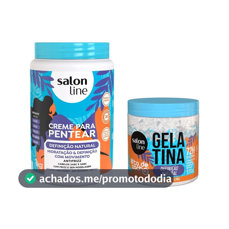 Kit Definição Natural com Creme para Pentear e Gelatina #todecacho