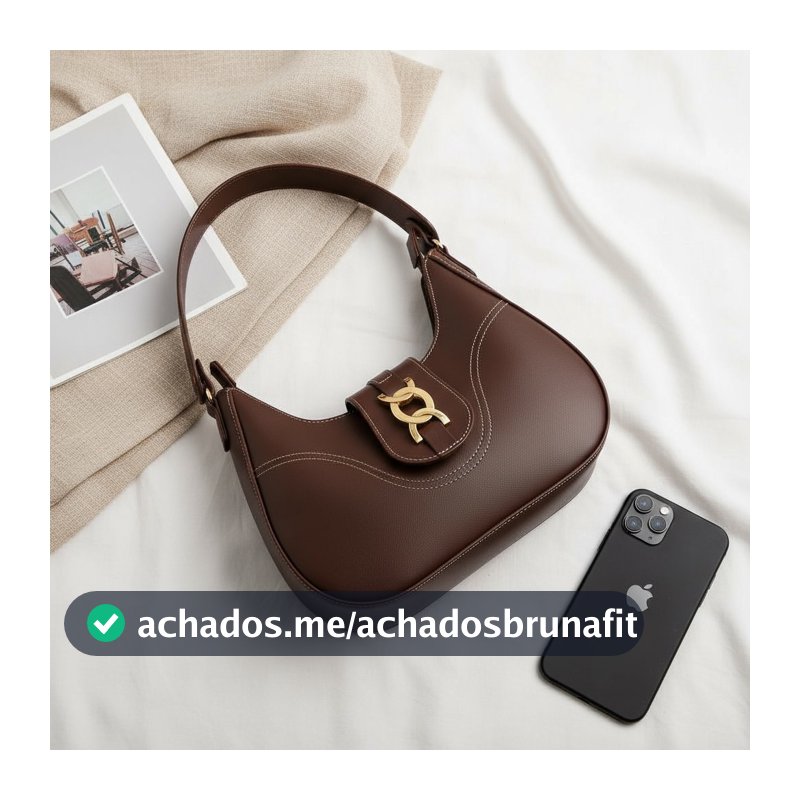 Bolsa Feminina Baguete Média De Ombro Estilosa Casual