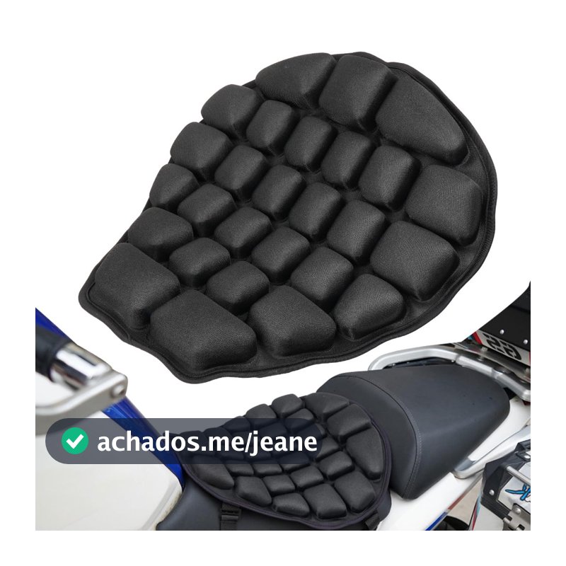 Almofada de Assento Para Moto Respiravel 3D Ergonômica Antiderrapante Alívio para Nádegas