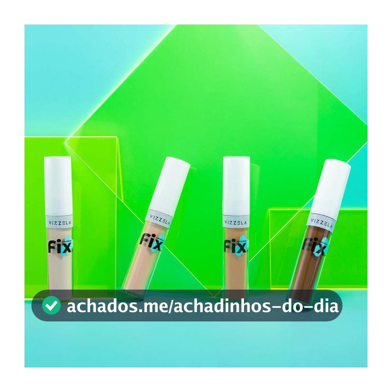 Corretivo Líquido Fix Acabamento Acetinado Alta Cobertura Vegano Original Vizzela